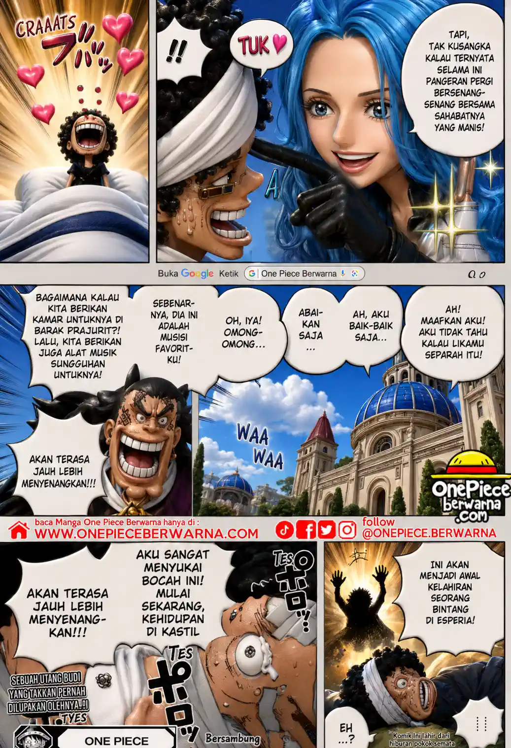 One Piece berwarna 1184 1185 1186 bahasa indonesia